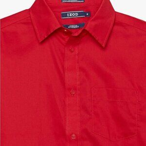 IZOD Boy's Long Sleeve Button Down Collared Dress Shirt - Tango Red - XL - NWOT